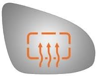 Convex Passenger Heated Side Mirror Replacement Glass for 2012-2016 TOYOTA CAMRY