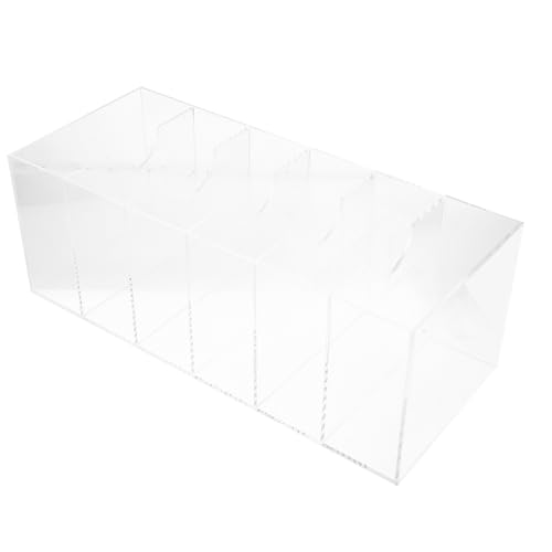 Happyyami Belt Storage Box 6 Layers Belt Organizer with Clear Belt Holder Dividers Watch Belt Organizer Holders Clear Waist Belt Holder Mesh Watches Belts Watch Band Acrylic Transparent