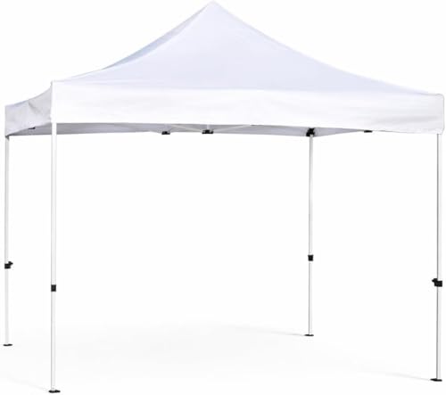DUPI Gazebo Plegable 3x3 Metros Pro, Cenador, Pergola, Carpas para Exteriores jardín, terrazas, Camping y Playa | Patas Blancas | Blanca