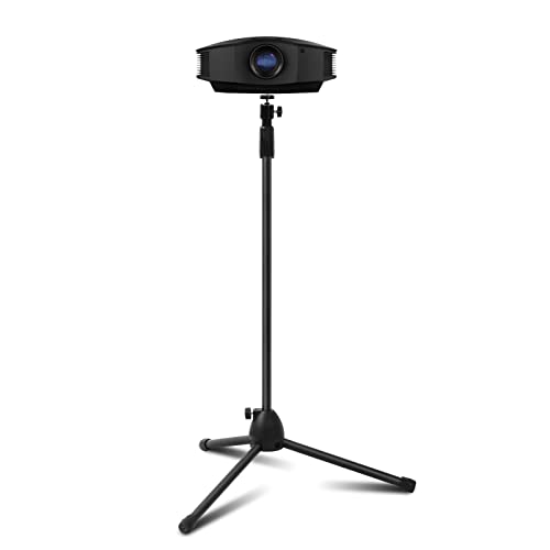 YORKING Projector Light Stand - Adjustable Height 83cm to 145cm Portable Tripod - Heavy Duty Metal for Projectors and Photography