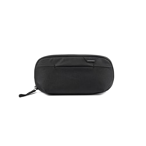 Image of Peak Design Small Wash Pouch, Black, Weatherproof Travel Toiletry Bag, Upright or Hanging Toiletry Kit with Pockets, Magnetic Toothbrush Pocket, Wide UltraZip Opening, Toiletry Bag for Men and Women