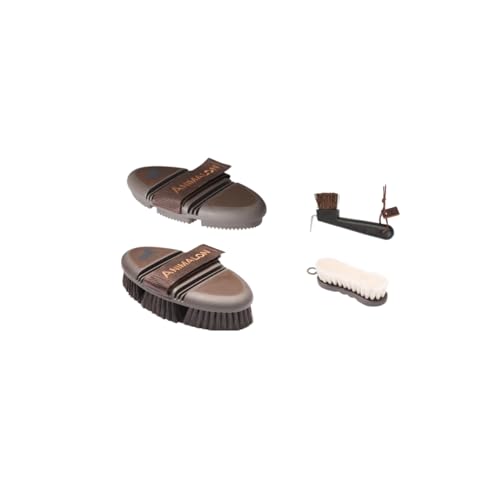 Set básico de limpieza Animalon | Cepillos para el cuidado y aseo de caballos | Comodidad para el caballo | Utensilio flexible y ergonómico para cada cepillado - imagen 3