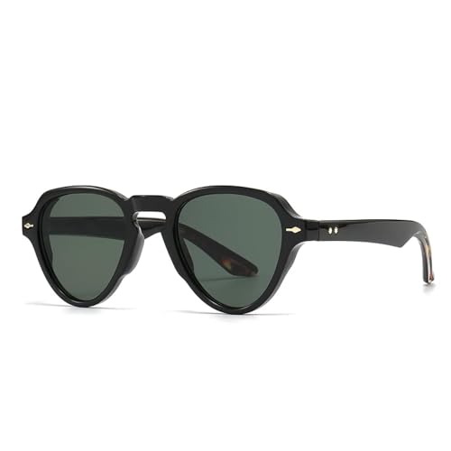 Lunettes de soleil rondes au charme rétro et finitions soignées