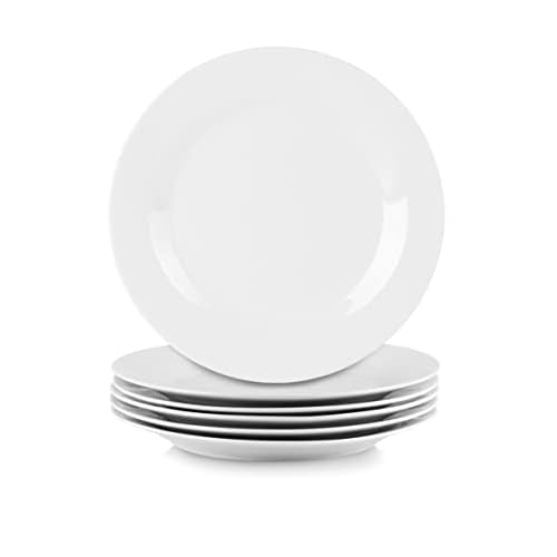 10 Strawberry Street Simply White 10.5″ Round Dinner Plate, Set of 6