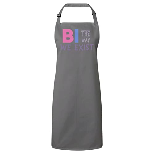 Tablier cuisine premium gris de qualité supérieure textile LGBTQ+ Gay Lesbien