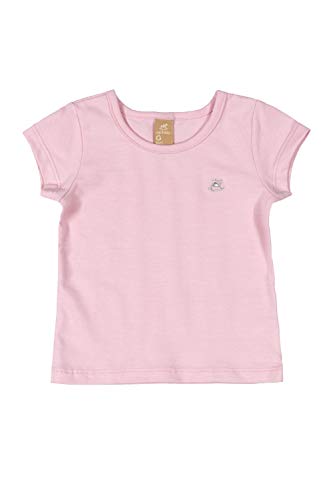 Blusa Infantil Manga Curta Menina, Up Baby, Meninas, Rosa, 01