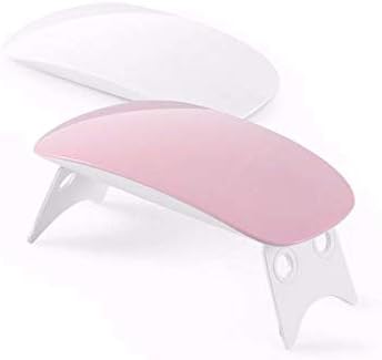 SUNmini 6W LED UV Nail Dryer Curing Lamp Light Portable Quick Drying Manicure/Pedicure 2 Timing Setting 45s/60s UV LAMP with USB (Pink)