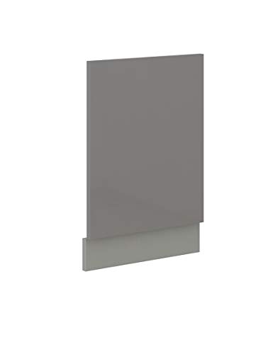 Frontblende für integrierten Geschirrspüler 45 cm Grey Hochglanz Grau Vario