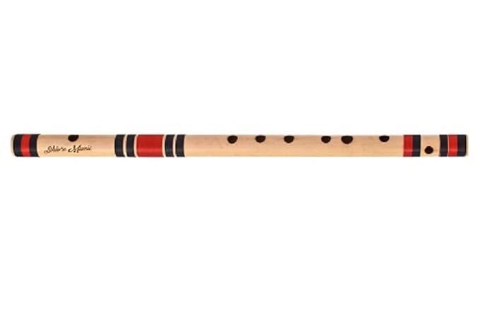 Shiv'z Muzic Flute | C Natural Medium | Right Handed | Premium Bamboo Bansuri | Middle Octave...