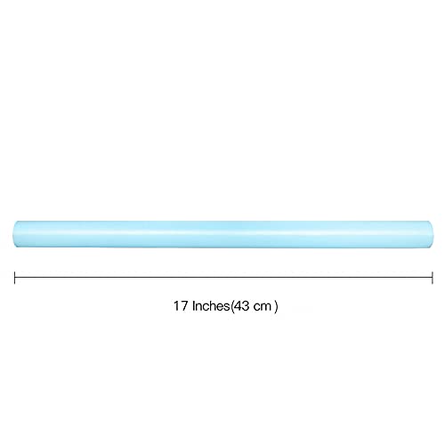 Image of RUSPEPA Blue Matte Wrapping Paper - Solid Color Pearly - lustre Paper Perfect for Wedding, Birthday, Christmas, Baby Shower -17 Inches X 32.8 Feet