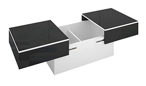 Berlioz Creations Amelie Table Basse, Noir Brillant, 113 x 60 x 40 cm, Fabrication 100% Française Cover