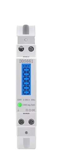 Compteur d'énergie sur rail DIN DDS661-RS485 AC110V 60Hz 60A avec écran LCD numérique rétroéclairé
