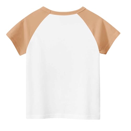 Boys Girls Short Sleeve T-Shirt, Kids Color Block Tee Shirts Summer Tops Casual Cotton Tshirts4