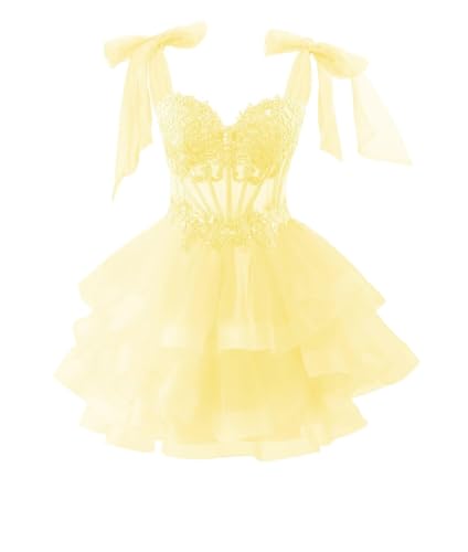 Robe de cocktail courte en dentelle pour bal d'ados chic