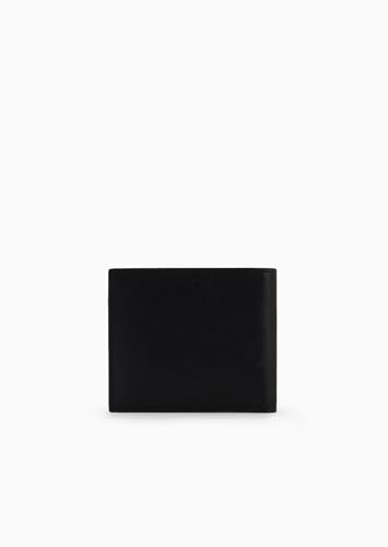 A | X ARMANI EXCHANGE Men's Tonal Ax Logo Billfold with Coin Pocket Wallet, Black, One Size3