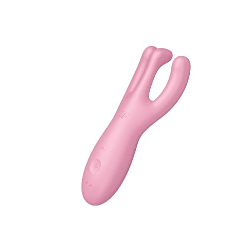 Satisfyer Threesome 4 Vibro-Masseur à poser Sex Toys | Compatible avec les Applications | 3 Moteurs pour la Stimulation du Clitoris et des Lèvres | Etanche (IPX7) | Sex Toýs Femme
