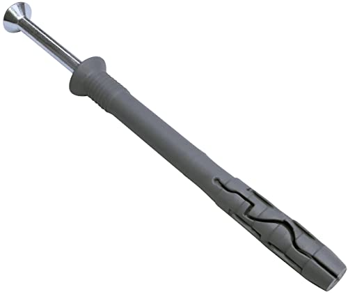 AERZETIX - C57458 - Set di 50 tasselli chiodi Ø8x80mm + 50 viti Ø5x85mm a testa fresata - per fissaggio in calcestruzzo/mattoni/blocchi di cemento
