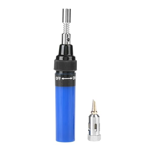 WANGCL Cordless Butane Soldering Iron Gas Soldering Iron Blow Torch Soldering Iron Pen Butane Gas for Electronic PC Repair Tool Blue