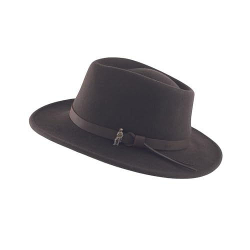 Walker and Hawkes - Jack Murphy Boston Wool Felt Hat w/Leather Band - Brown - Medium (58cm)