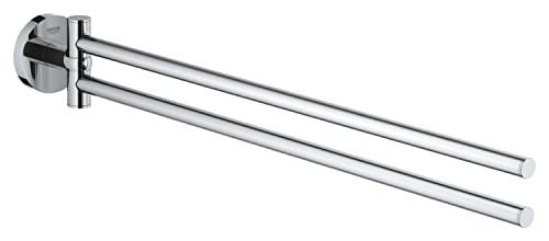 GROHE Start Double Barre Porte-Serviettes pour Salle de Bain, 439 mm, Fixations Cachées avec Vis Incluses, Métal, Chromé, 41183000