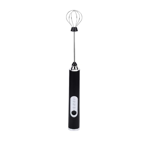 BAFOVY Espumador de Leche Recargable, Mezclador Eléctrico Portátil de 3 Velocidades con Batería de 1200 MAh, para Capuchino, Latte, Matcha y Chocolate Caliente (BLACK)