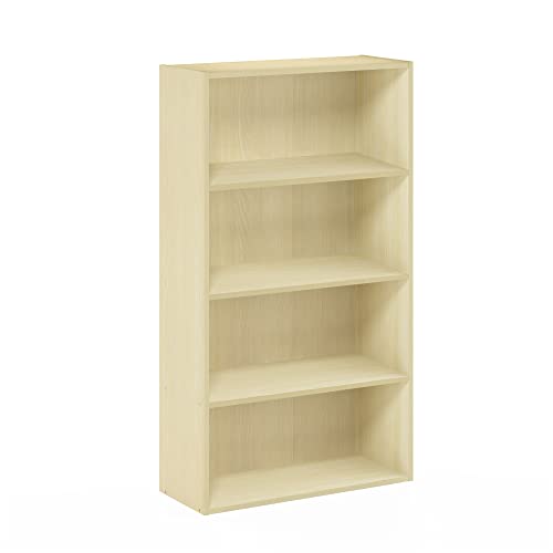 Image of Furinno Pasir 4-Tier Book Shelf with Open Shelf, Light Steam Beech