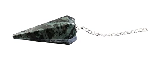 Image of Flower Stone Pendulum Dowsing Tool - Natural Crystal Pendulum for Spiritual Guidance - Premium Dowser Pendulum for Accurate Divination and Energy Healing - Perfect for Energy Healing and Chakra Balancing - Handcrafted with Precision and Elegance