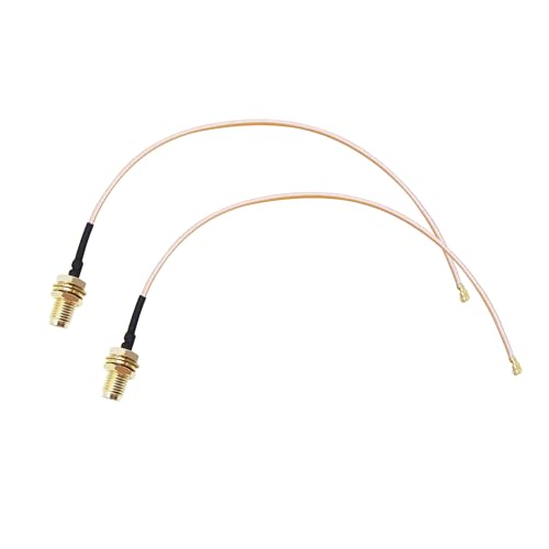 Rydocyee IPEX UFL to RP-SMA Female Bulkhead 8 Inches RG178 WiFi Pigtail Coaxial Cable Connecting SMA Antenna to 4G 5G Router, Modem, MiFi Hotspot, Mini PCIE Wireless Card, WiFi Motherboard - 2 Pack