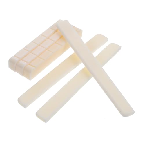 BESPORTBLE 3 Pairs String Classical Guitar Bone Bridge Saddle Nut Durable Ox Bone Material Easy Installation for Musicians Enhances Lifespan Comfort of Your Guitar