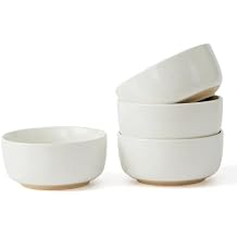 famiware Milkyway Cereal Bowl, Soup Bowls for 4, 25 Ounce Bowls Set for Kitchen, Bowl Set for Cereal Soup Rice Pasta Salad Oatmeal, White