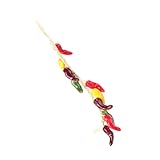Homoyoyo Cuerda de Verduras Artificiales Pimientos de Simulación en Espuma Ecológica, Colgante Decorativo Colorido para Hogar, Cocina y Restaurante, Accesorio Decorativo de Diseño