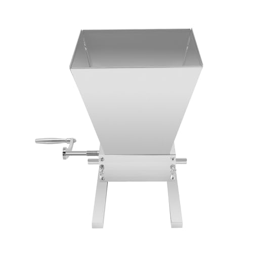 Broyeur De CéRéAles Manuel 4l, Broyeur De Grains Moulin Domestique 26cm, 2 Rouleaux De Moulin à Malt RéGlable 8 Lbs/Min, Broyeur De CéRéAles Pour Moudre L'Orge, Le Blé Et D'Autres Grains (/)