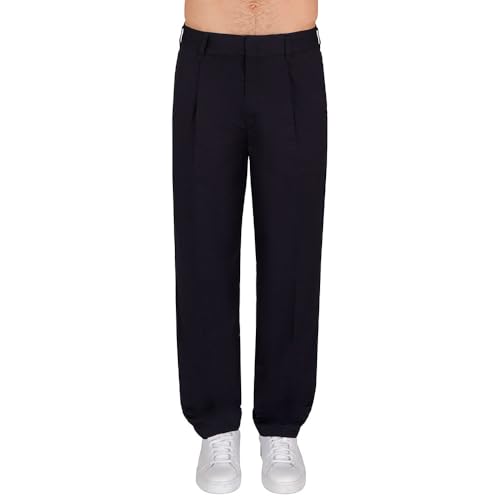Plaque avec logo en métal Armani Exchange pantalon décontracté homme bleu
