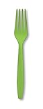 Creative Converting Touch of Color Premium 50 Count Plastic Forks, Fresh Lime
