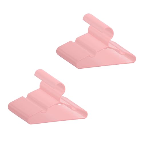 Image of 100pacs Kids Plastic Hangers Baby Clothes Hangers Multifunctional Kids Clothes Hangers Durable Baby Clothes Hangers for Closet Stackable Design for Spacing Saving(Pink