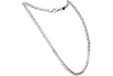 FILANGO - Collana maglia bizantina in argento 925 rodiato e Argento, colore: argento, cod. SSH122-4,2-55