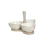 BRANDANI ANTIPASTIERA ALI DORATE SET 3 PZ PORCELLANA Misure: 19,5x20x12,5h