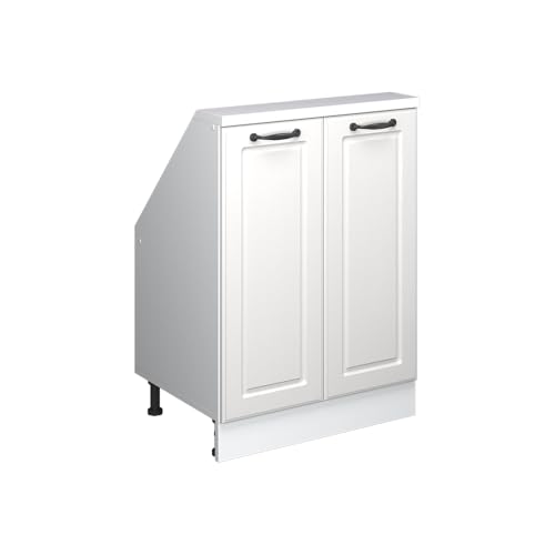 Vicco Meuble de Rangement sous Pente Rion, Blanc Campagne, avec 2 Portes, adapté au Rangement Peu encombrant sous Les toits en Pente