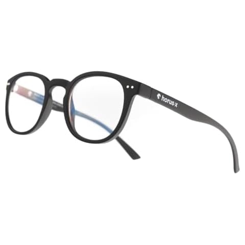 Horus X ® • Round Blue Light Glasses | Computer Glasses for Screens: Anti-Fatigue & Eyestrain Relief | Men and Women | URBAN Clear Cover