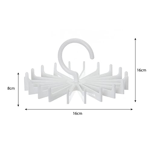 Cabide Porta Gravatas Giratório, Metaltru, Branco