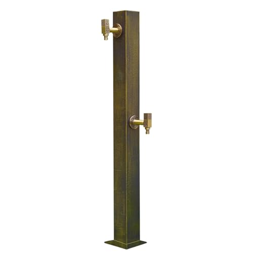 WNYAILLL Columna de Agua de Jardín Acero Inoxidable Cuadrada, Fuente Jardín de Pie, Columna Dispensadora de Agua, Poste para Fuente de AGU, para Jardín, Exteriores, Estanque(80cm/31.5in)