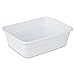 (2 Pack) 8 Qt. Dishpan, Multi-Purpose Plastic Wash Tub, Kitchen, Sink, White