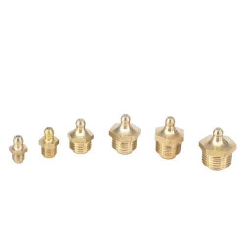 Boquillas de engrase M12x1.25 de latón premium para conexiones métricas macho, 5 uds. 2