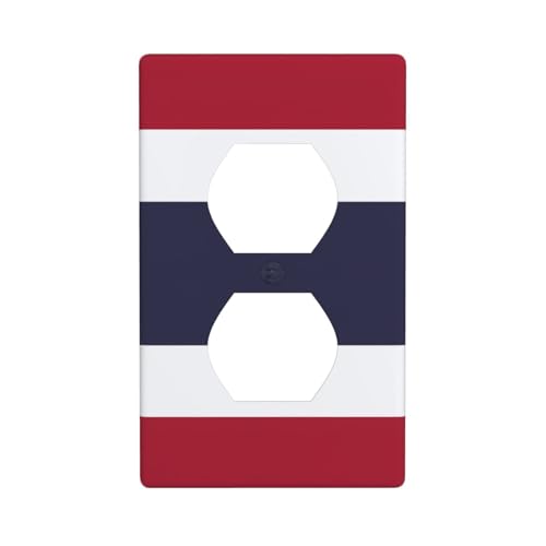 Yyoretp Thailand-Flagge Doppelsteckdose Schalterblende CMB001