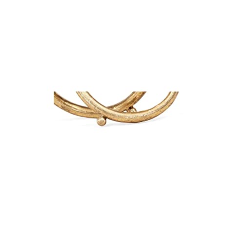 Escultura Decorativa Abstracta Danya B en Metal Dorado miniatura 3