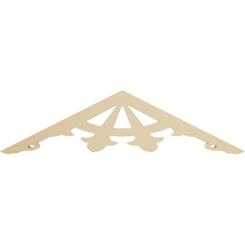 36"W x 9"H x 1 1/2"P (6/12) Pitch Riley Signature Urethane Gable Pediment, Primed Tan