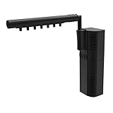 Flexzion Internal Aquarium Filter Submersible 90 GPH 3-in-1 Multi-Function Filter for 10 Gallon Fish Tank, Adjustable Flow Rate with Spray Bar and Pipe