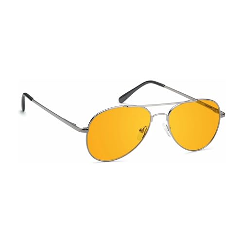 Image of NoIR Blue Blocker Sunglasses, Lightweight Glasses with Full UV Protection, Wrap-around Design for Active Lifestyles, Macular Degeneration Relief, Low Vision and Everyday Use, 67 57