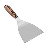 4-Piece Stainless Steel Putty Knife Set with Wood Handles for Drywall Repair, Painting and Plastering, Includes 1 2 3 4 Inch Scrapers in Storage Bag