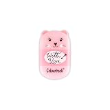 Colourbook Temperamatite 3 in 1 con Gomma e Contenitore Trucioli, Design Gatto Rosa con Love, Mini Temperino Compatto per Scuola, 4x1,5x1,5 cm (Gattino)